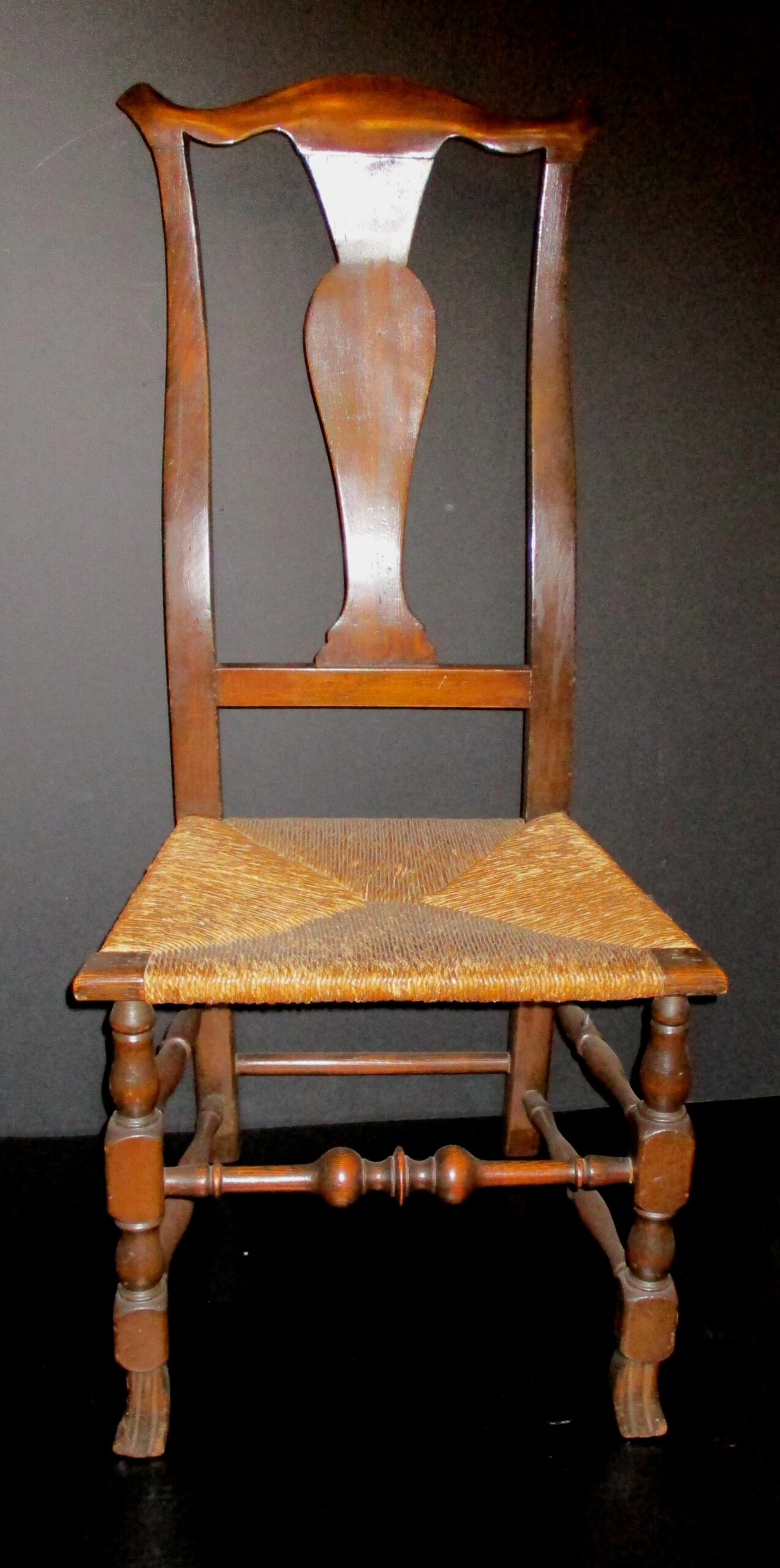19th Century Gentleman's Rush Seat Chair