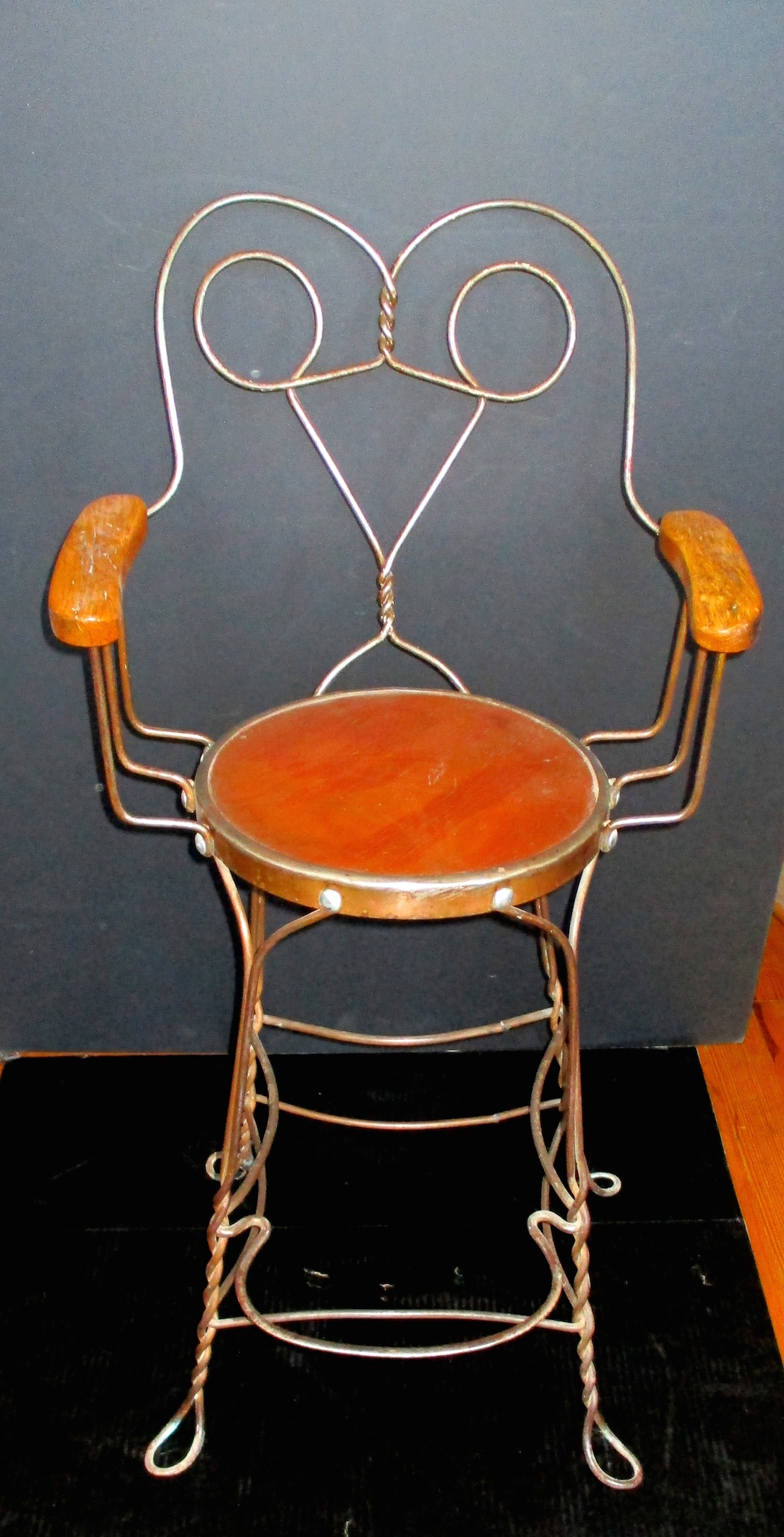 Twisted Wire Armed Billiards Chair