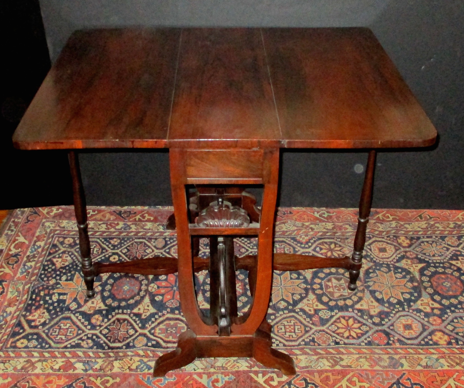 19th Century Rosewood Double Drop Leaf Table