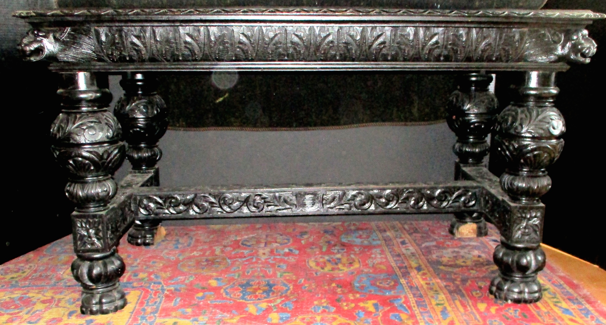 19th Century Figural Library Table (Original Condition - (We Will Restore to Your Specifications)