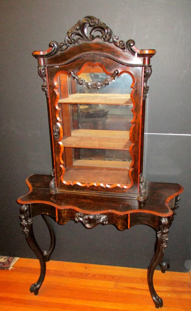 19th Century Mahogany Cabinet on Stand w/Faux Rosewood Graining (34" W x 16" D x 65 1/2" H)