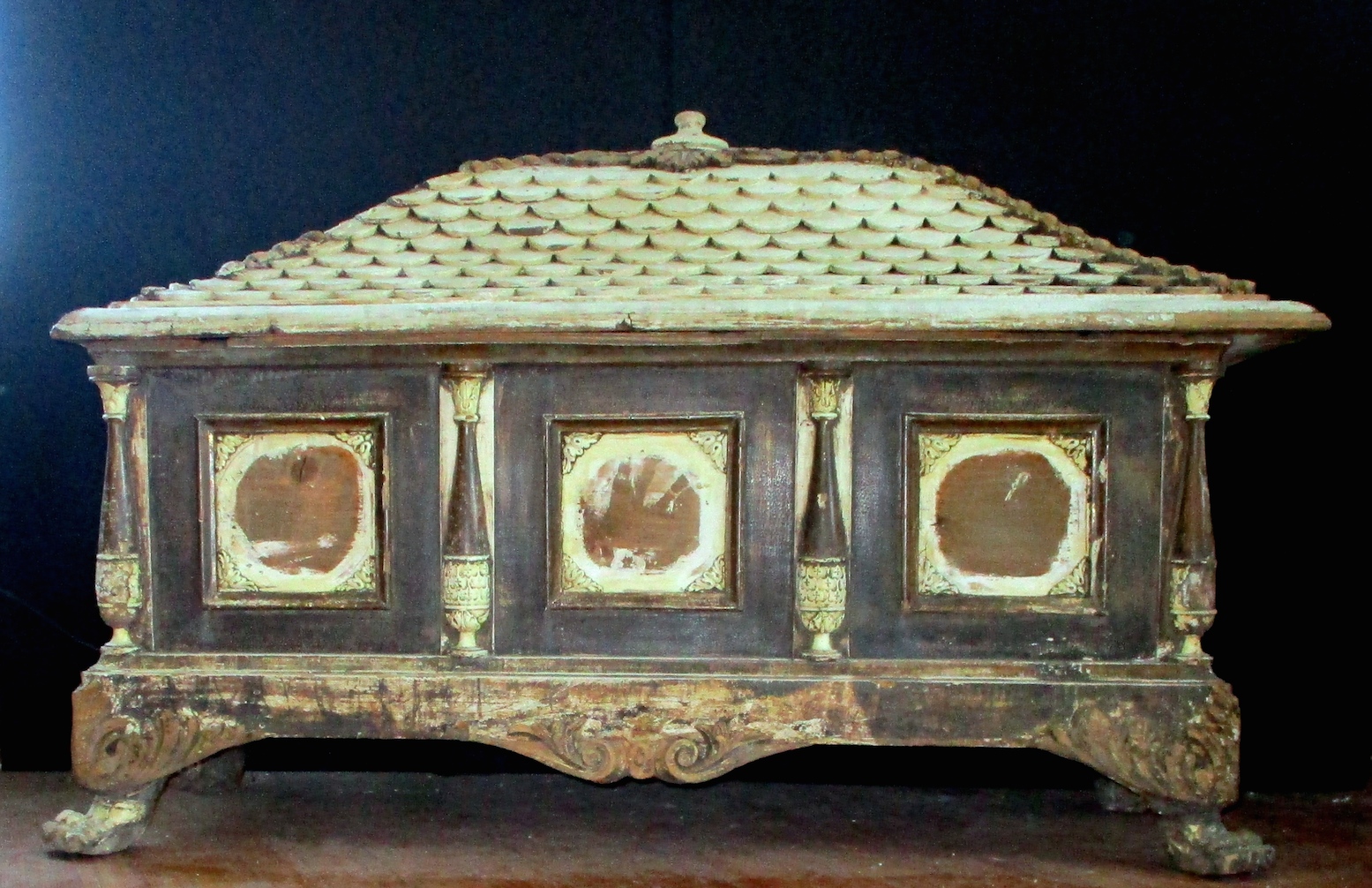 Very Early Italian "Cassone" Chest (As Found) - (We Will Restore to Your Specifications)(56" W x 36" H x 24" D) 