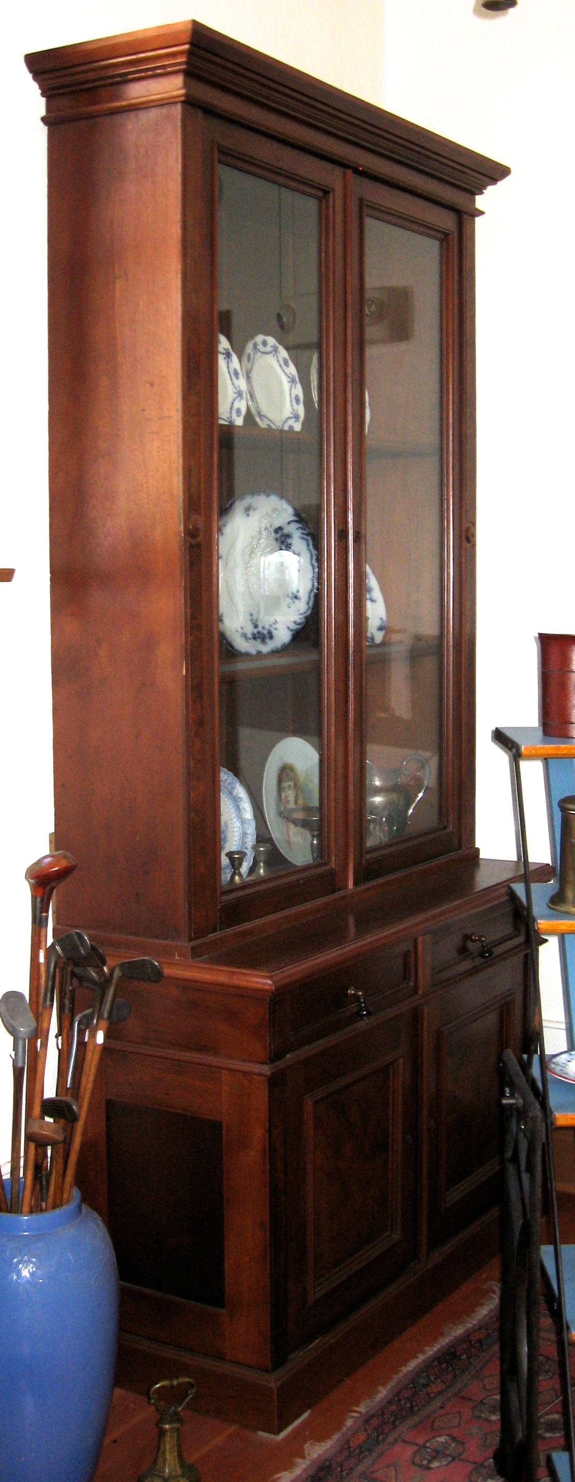 Large 19th Century Walnut Cabinet w/Adjustable Shelves (20 1/2" D x 51" W x 100" H)