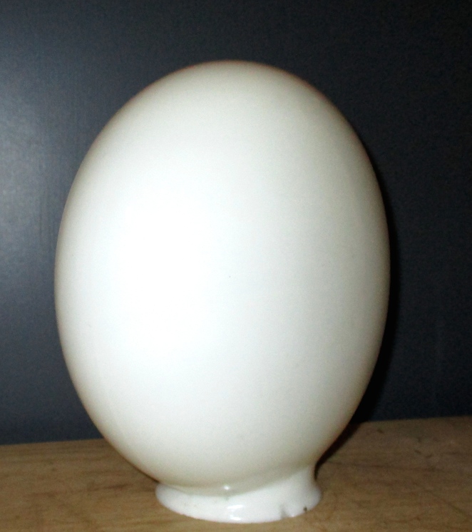 Ovoid Milk Glass Globe for a Sign Post - ON HOLD