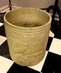Pottery Sand Jar w/Forest Scene