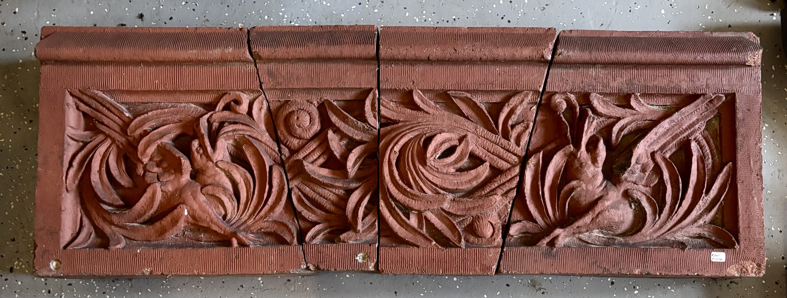 4-Piece Red Terracotta Frieze