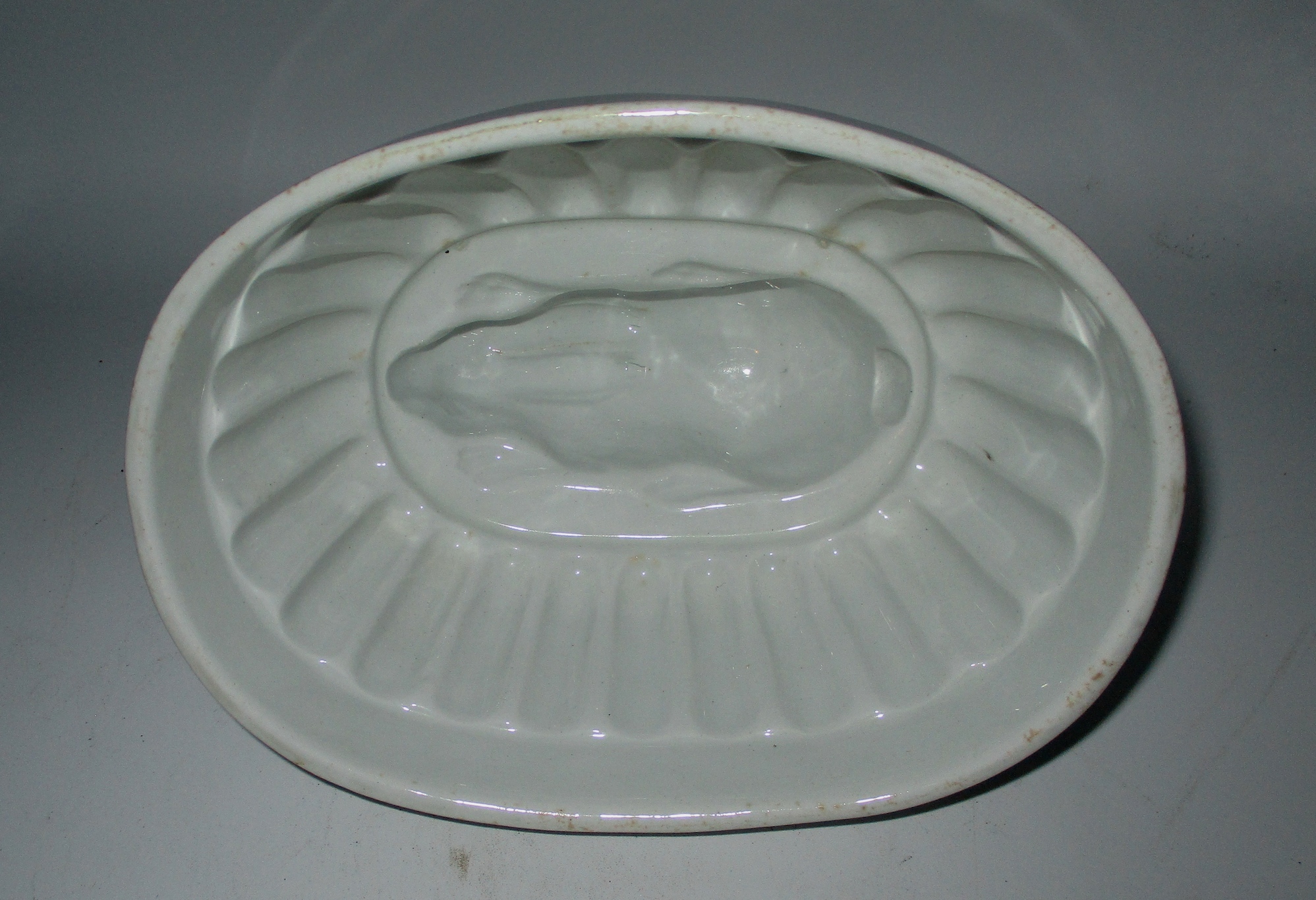 19th Century Stoneware Food Mold w/Rabbit Motif