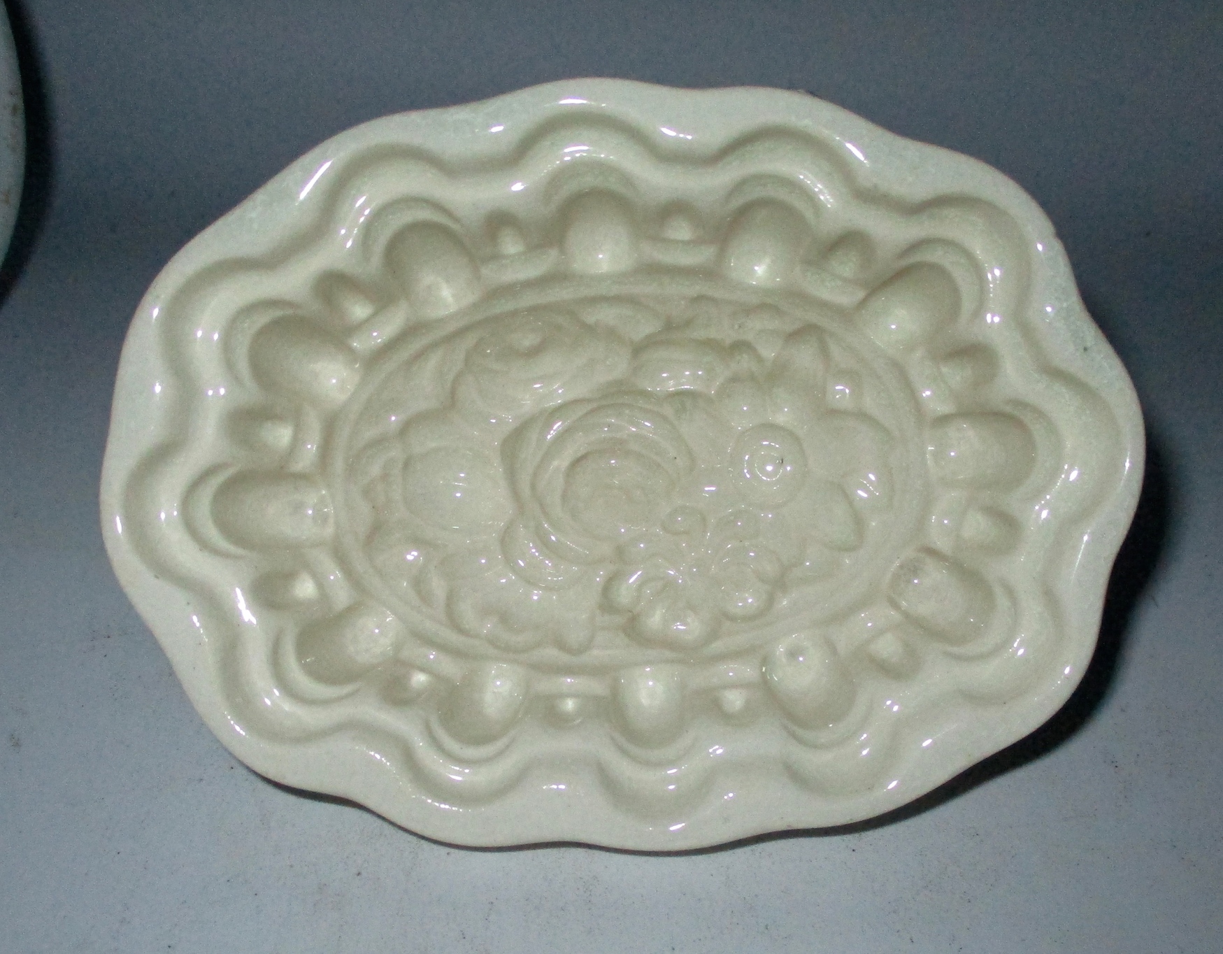 19th Century Stoneware Food Mold w/Roses Design