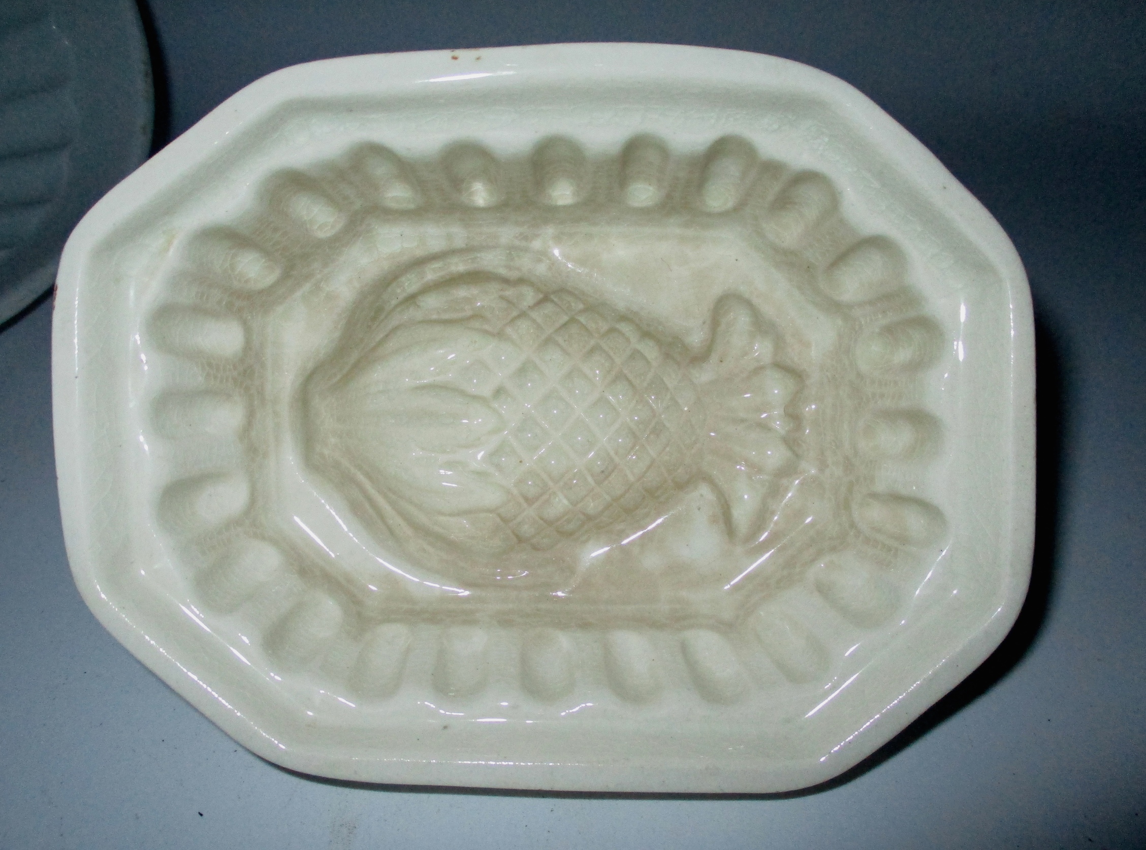 19th Century Stoneware Food Mold w/PIneapple Design