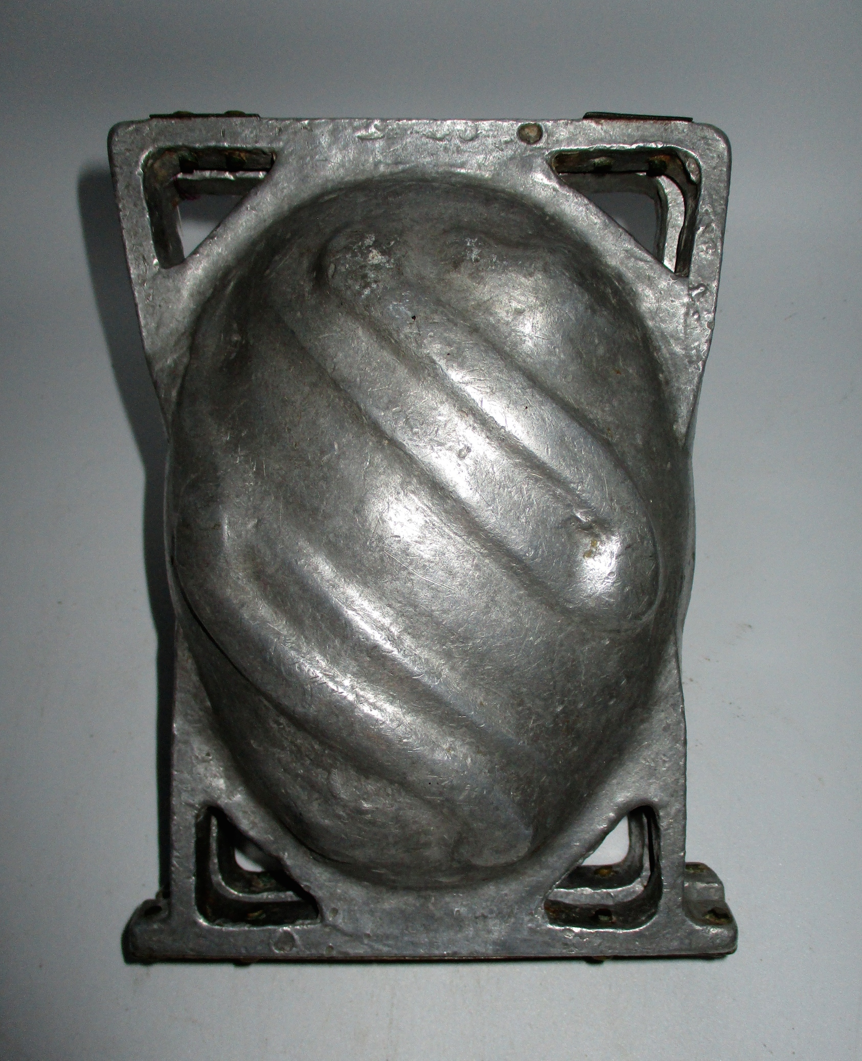 2-Piece Pewter Egg-shaped Ice Cream or Chocolate Mold2-Piece Pewter Egg-shaped Ice Cream or Chocolate Mold 6" x 8 x 5 7/8"