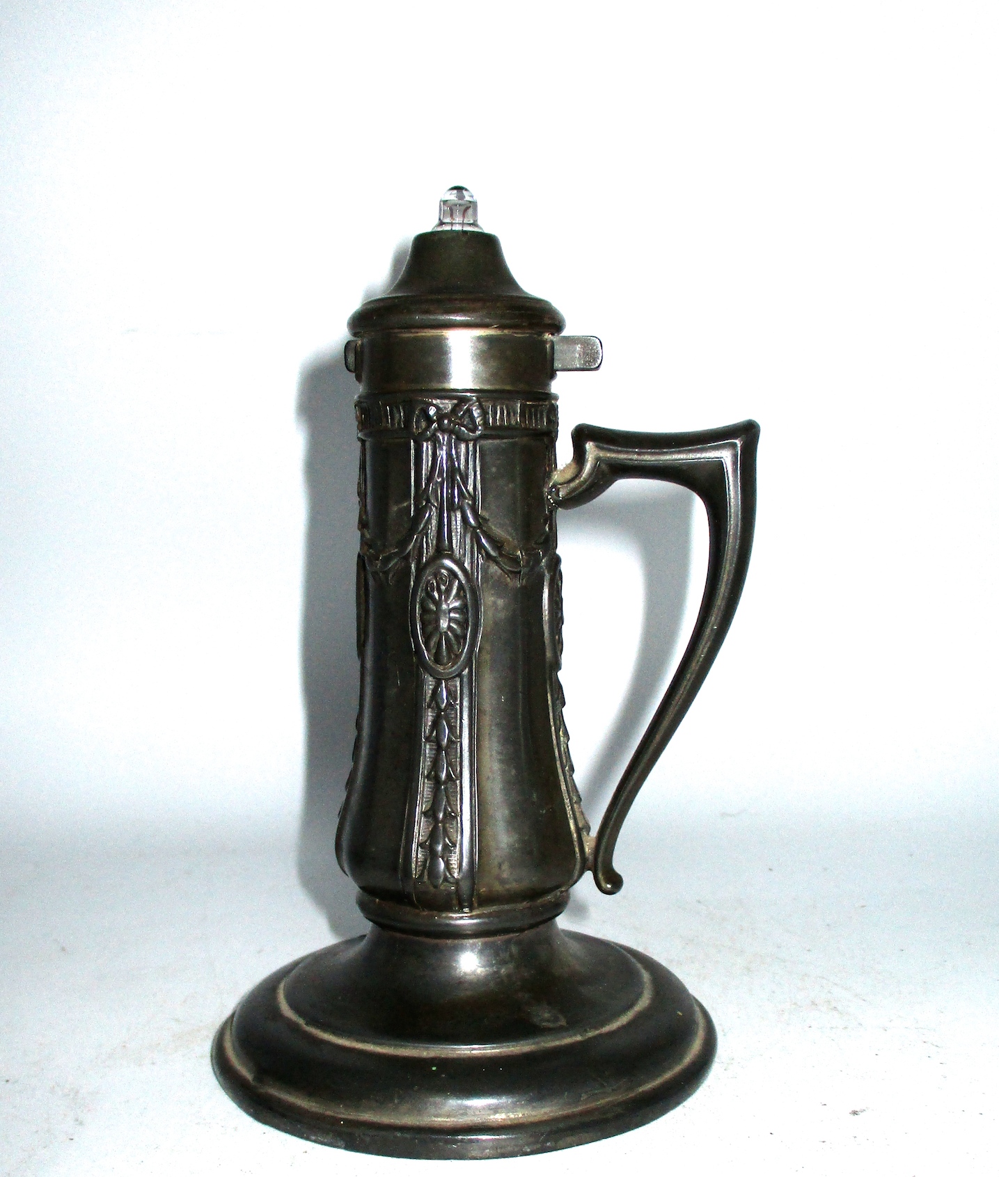 Weidlich Brothers Early (1915 Pat.) Pewter Battery Operated Lamp (Flashlight)