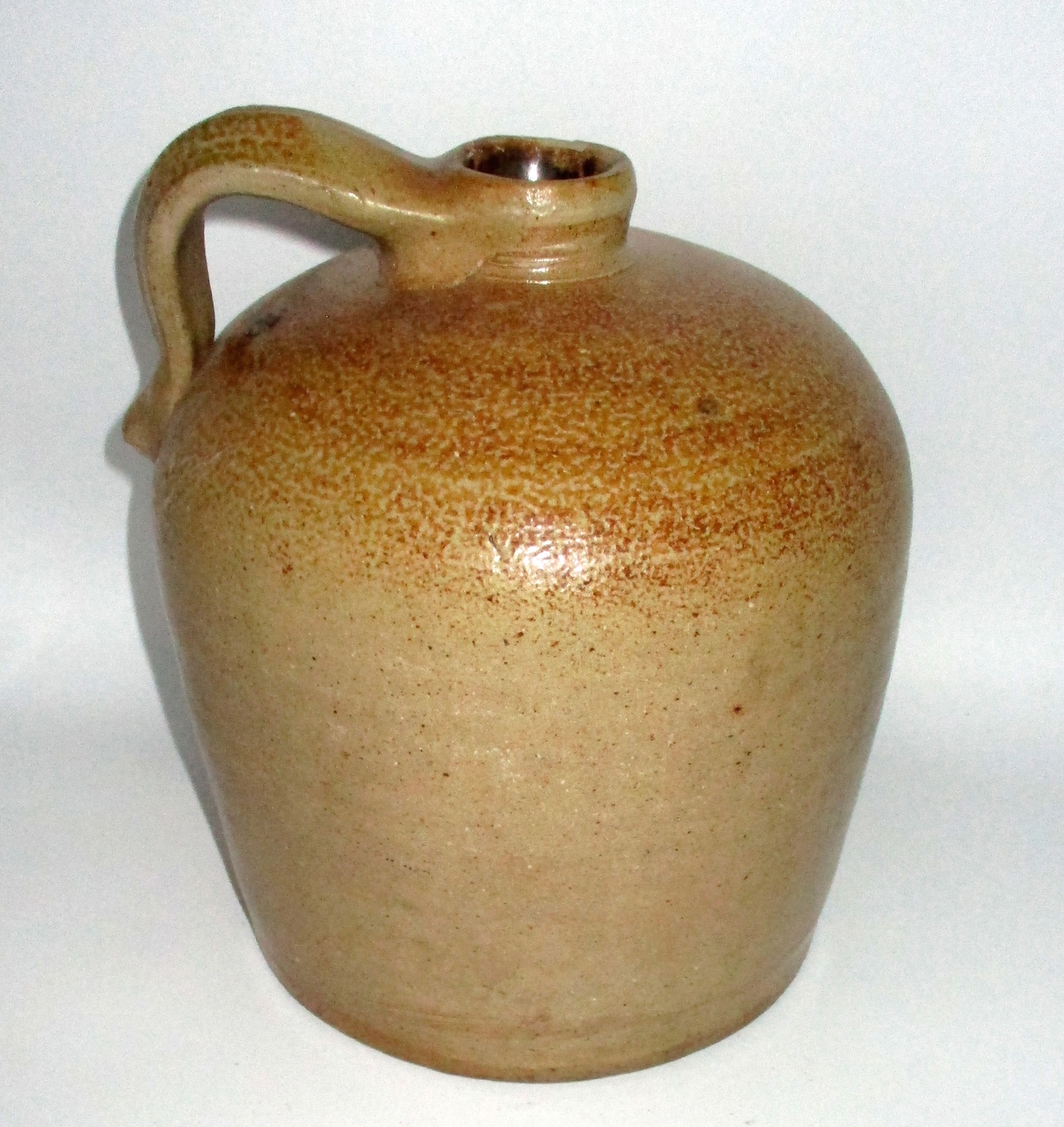 Pottery Jug w/Applied Handle (9" H)