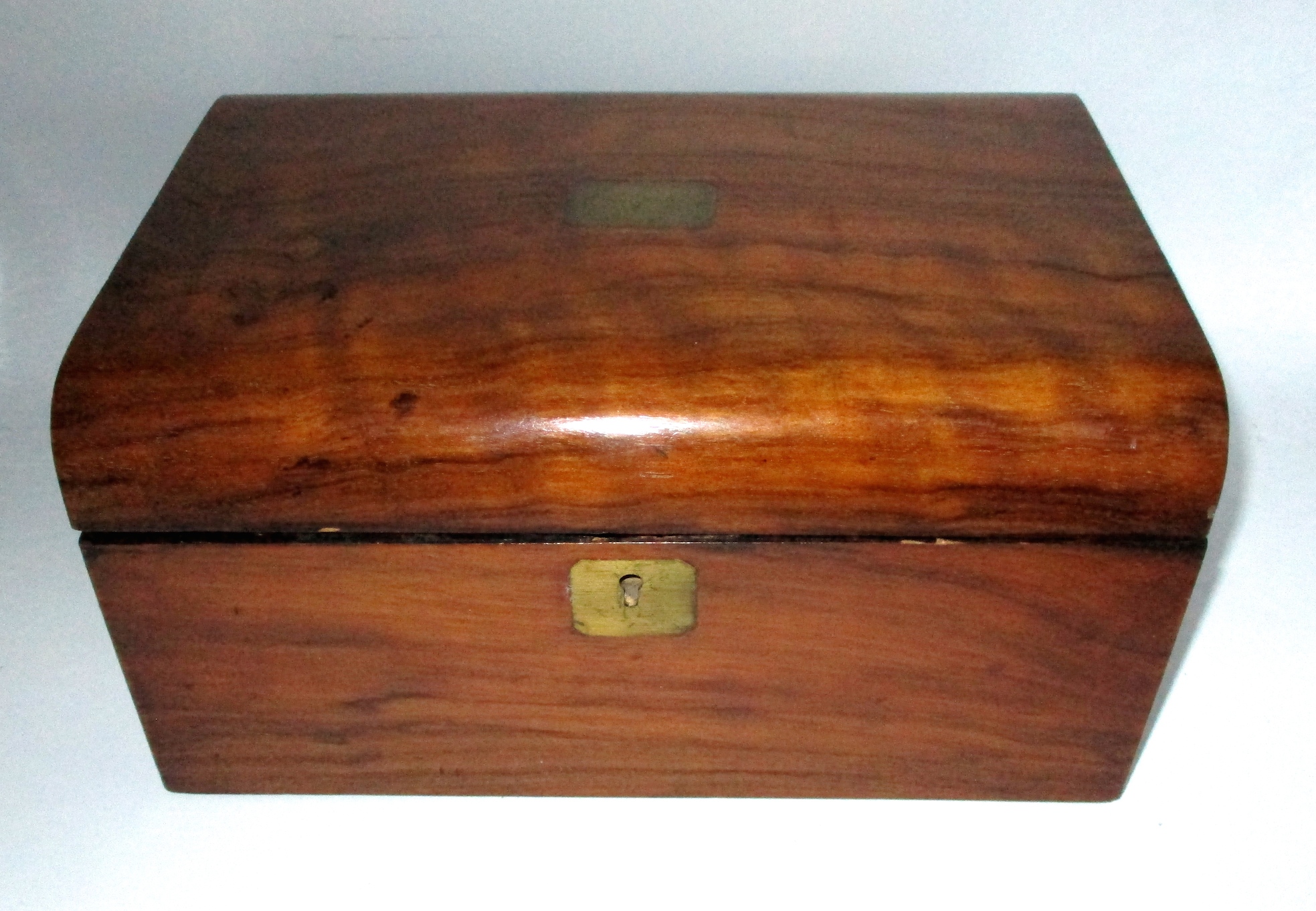 19th Century Rosewood Traveling Box ( 10 1/2" x 7 1/2" x 5 1/2")