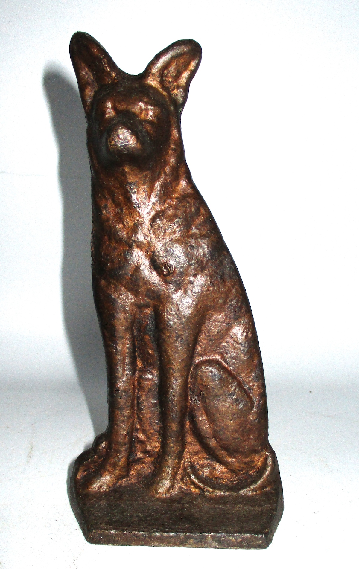 One of a Pair of Cast Iron German Shepherd Bookends (6 1/2" H)