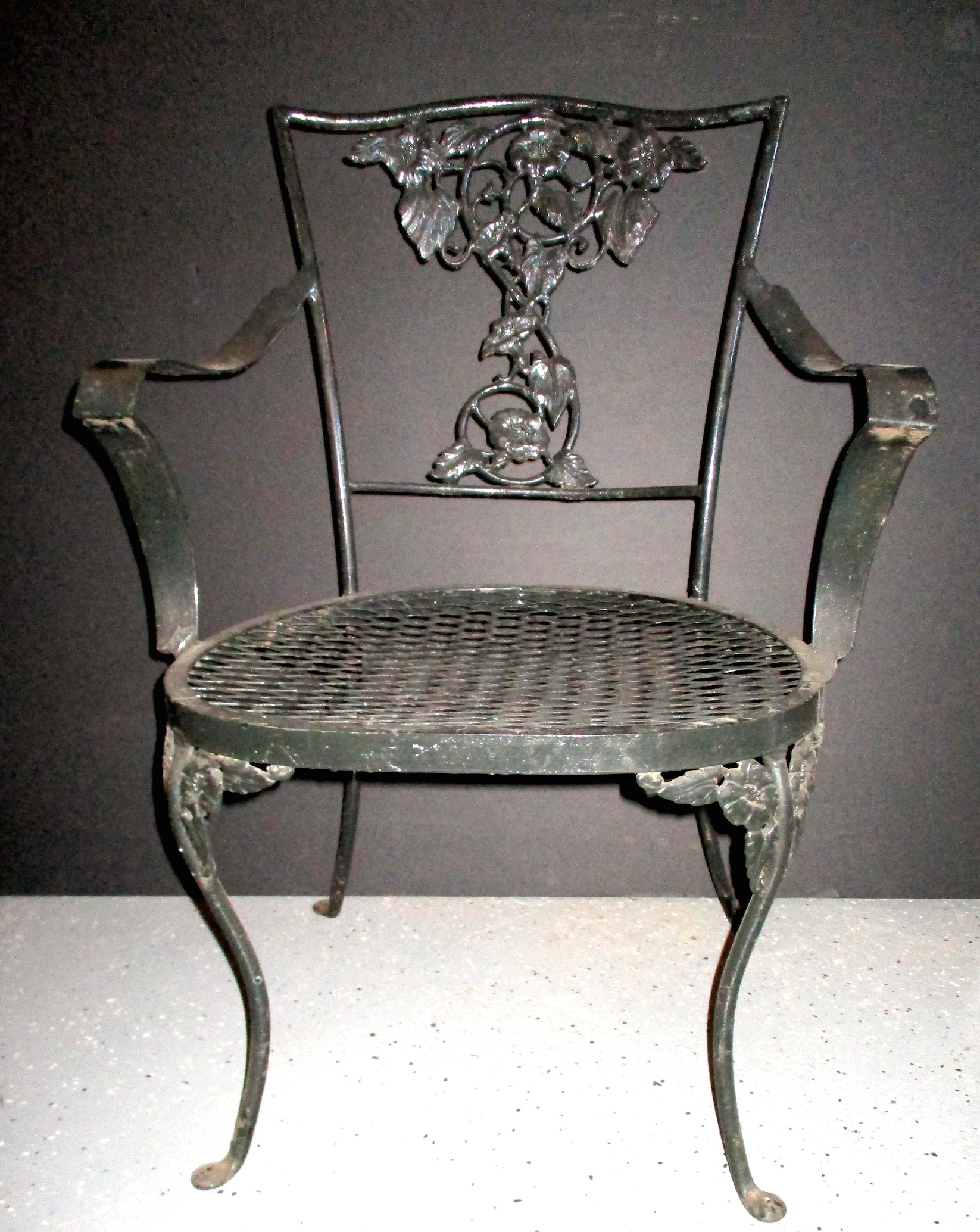 One of a Set of 4 Iron Garden Table Chairs (Max Dimensions - 32