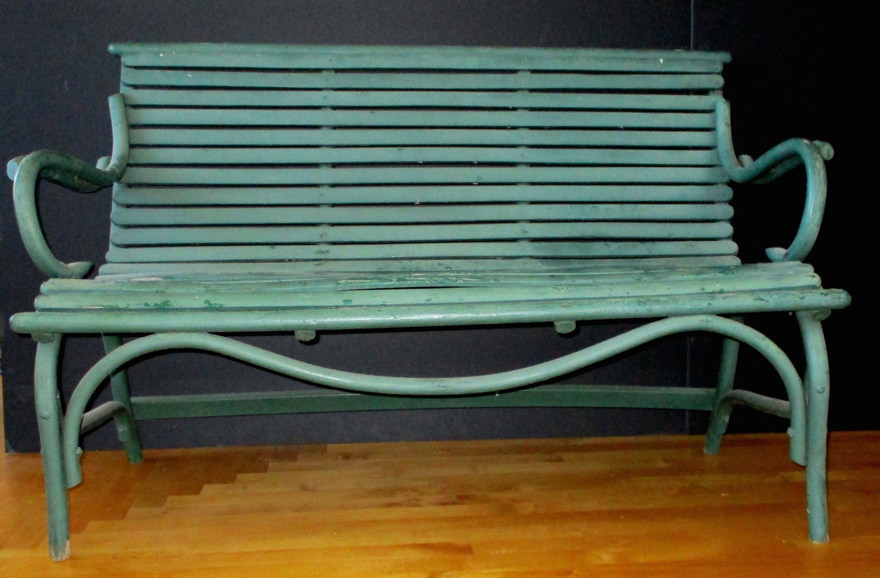 Painted Bentwood Garden Bench (Max Dimensions - 33"H x 53"W x 28:D)