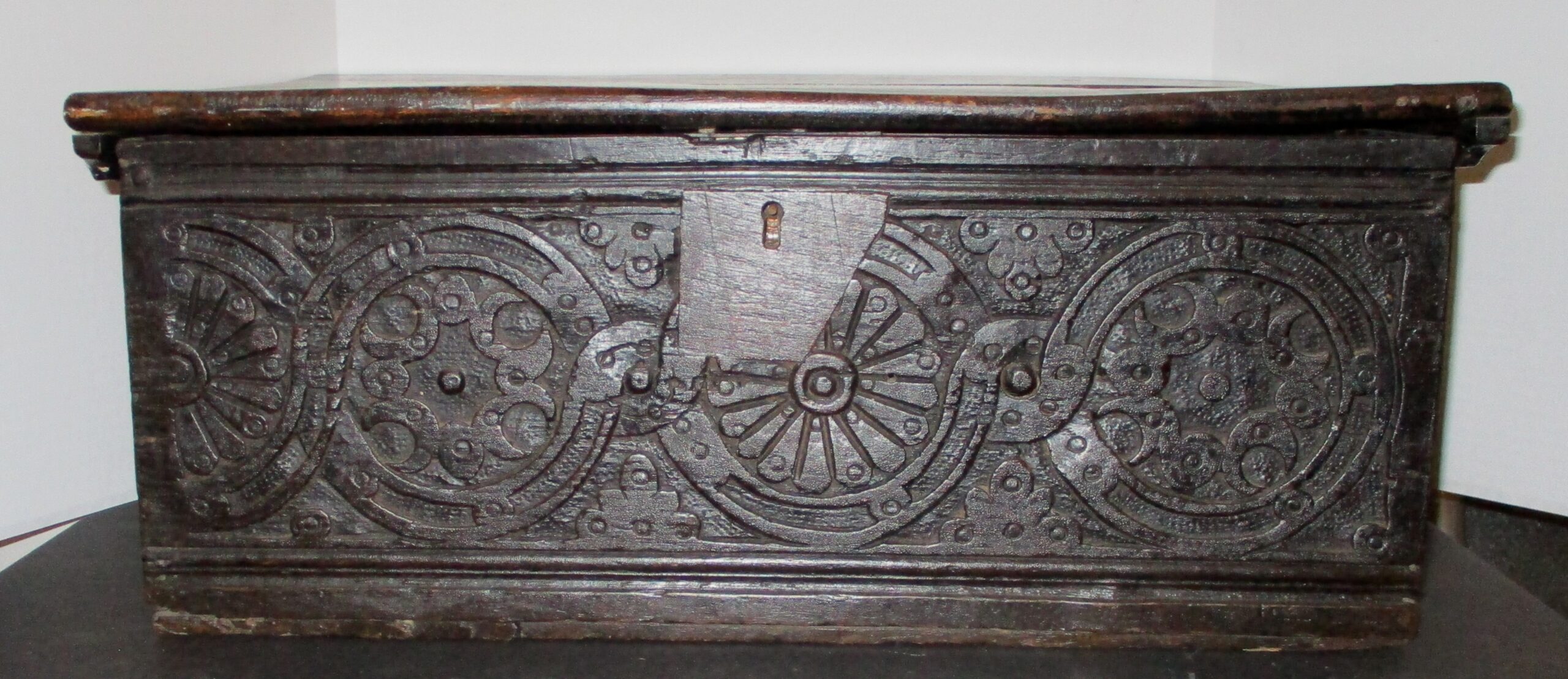 17th Century Carved document box