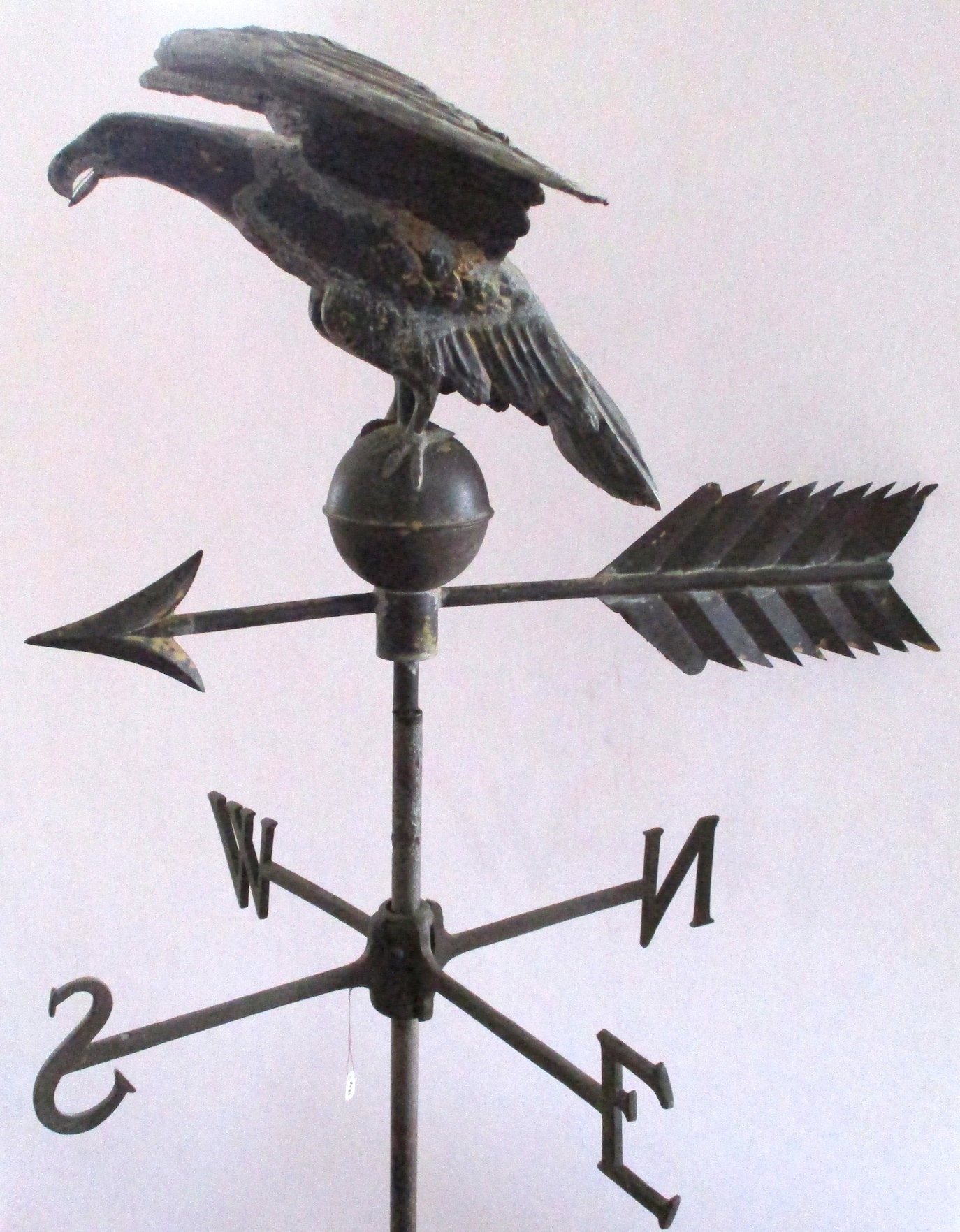 19th Century Copper & Zinc Eagle Weather Vane (27" Wing Span) w/Traces of Original Gold Leaf