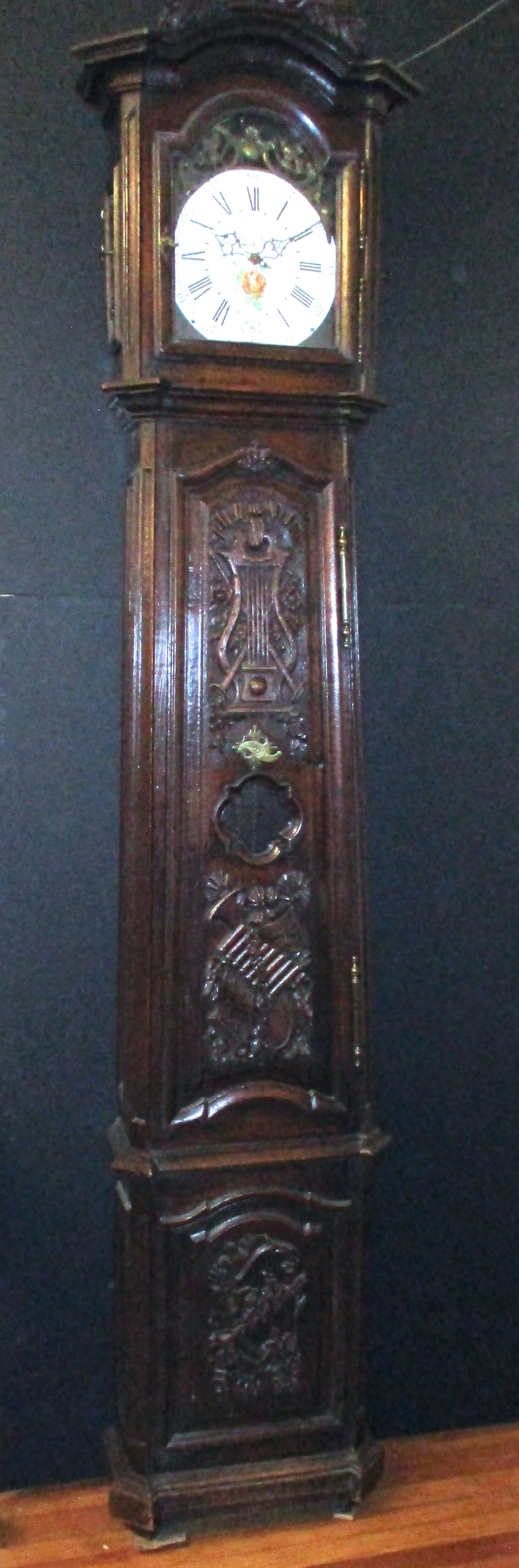 19th Century French Morbier Tall Case Clock