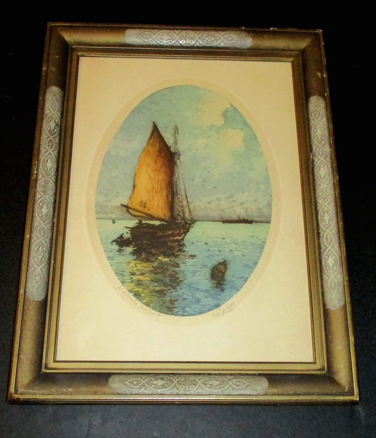 Limited Edition Etching "L'affmoche du Port (Nearing the Harbor)" Signed in Pencil Lepage