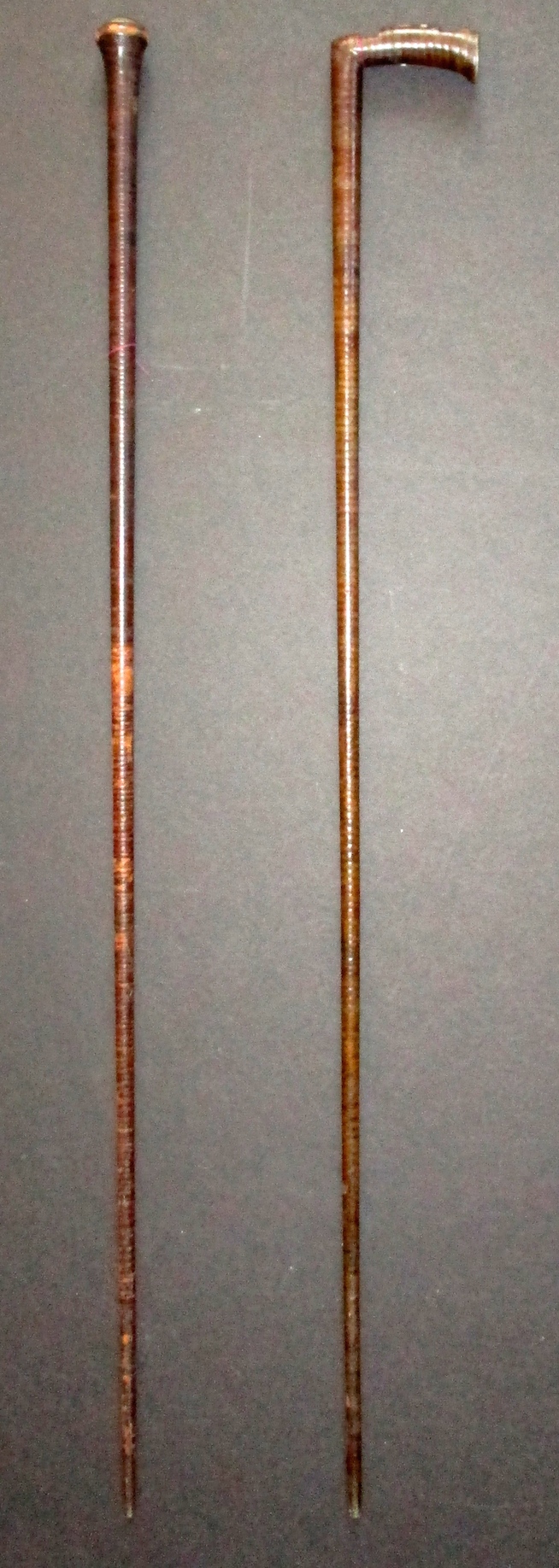 Leather Disk Cane and Walking Stick