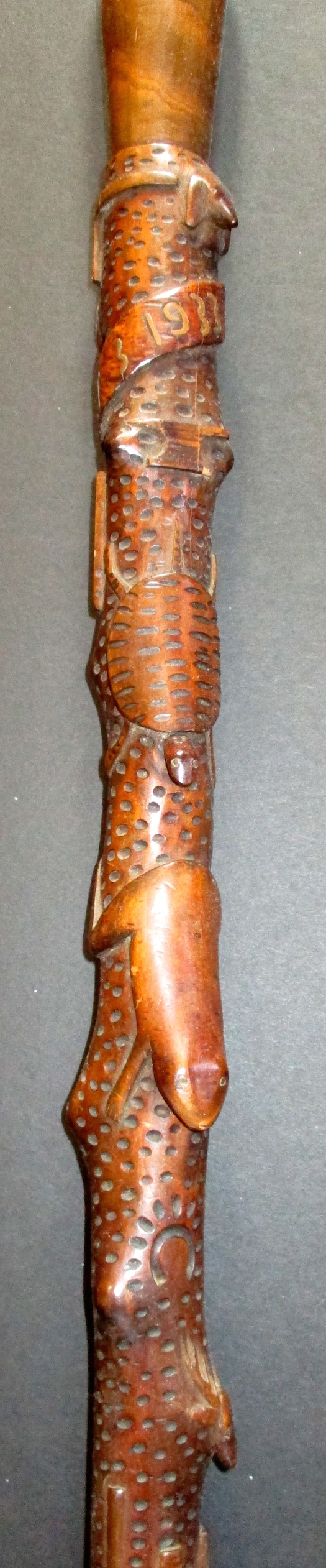 Close-up of Part of the Details of Folk Art Cane
