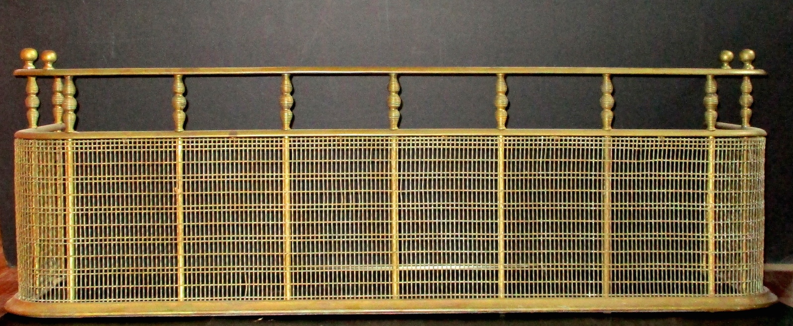 19th Century Spun Brass Fireplace Screen