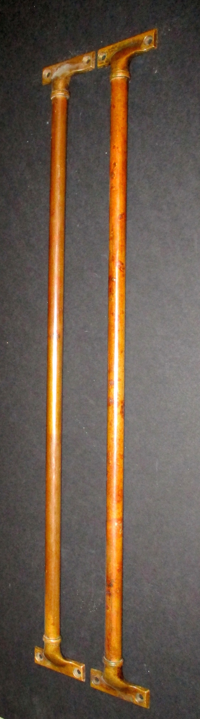 Pair of Brass Door Handles (As Found) (29" L)