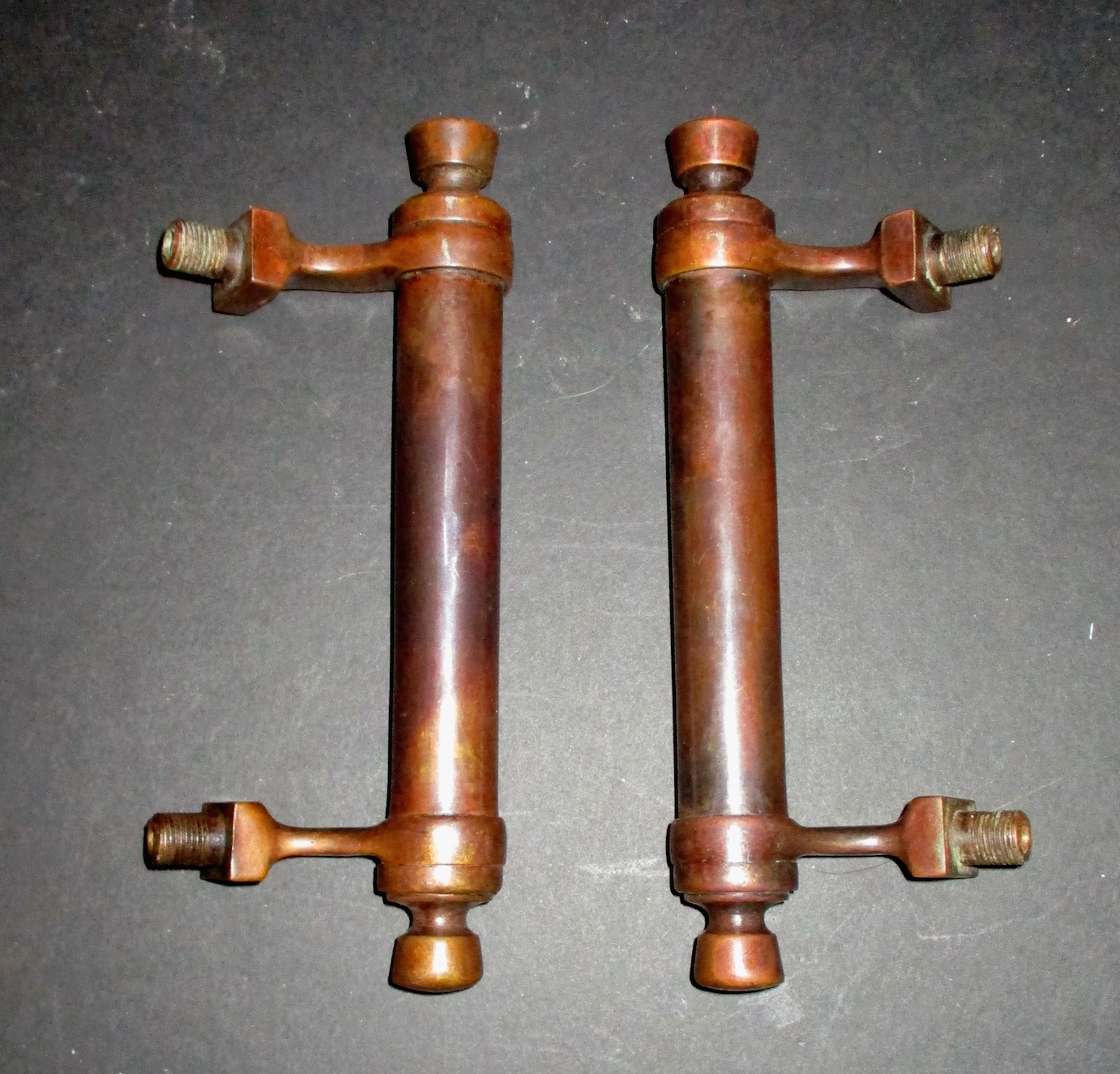 Pair of Early 20th Century Bronze Doorhandles (7" L) (We Restore to Your Specifications)