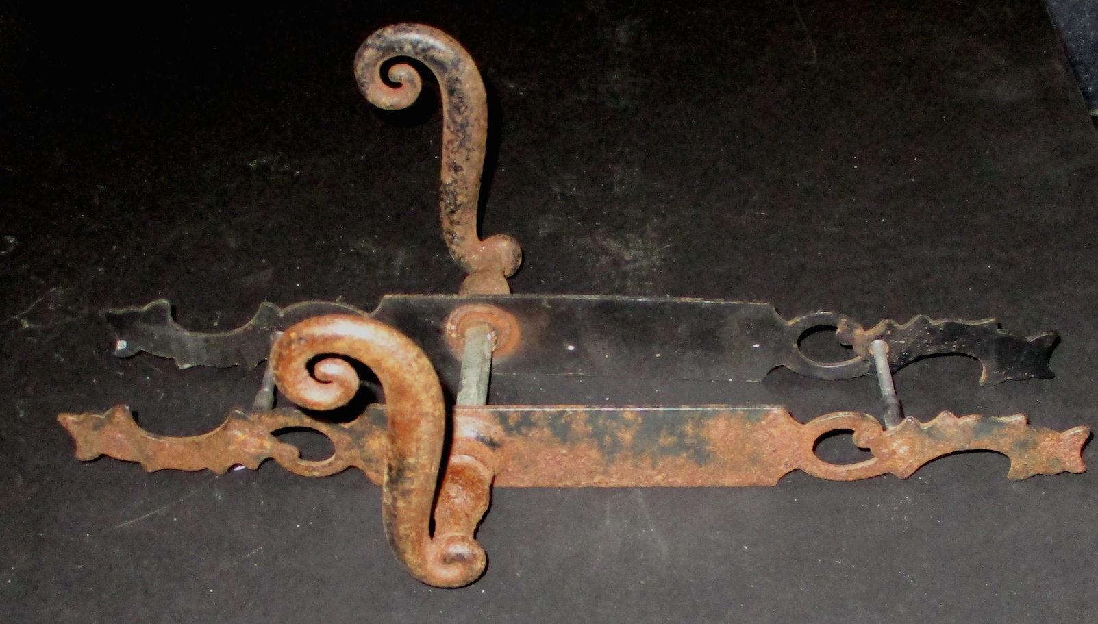 Pair of French Lever Arm Door Handles (We Restore to Your Specifications)