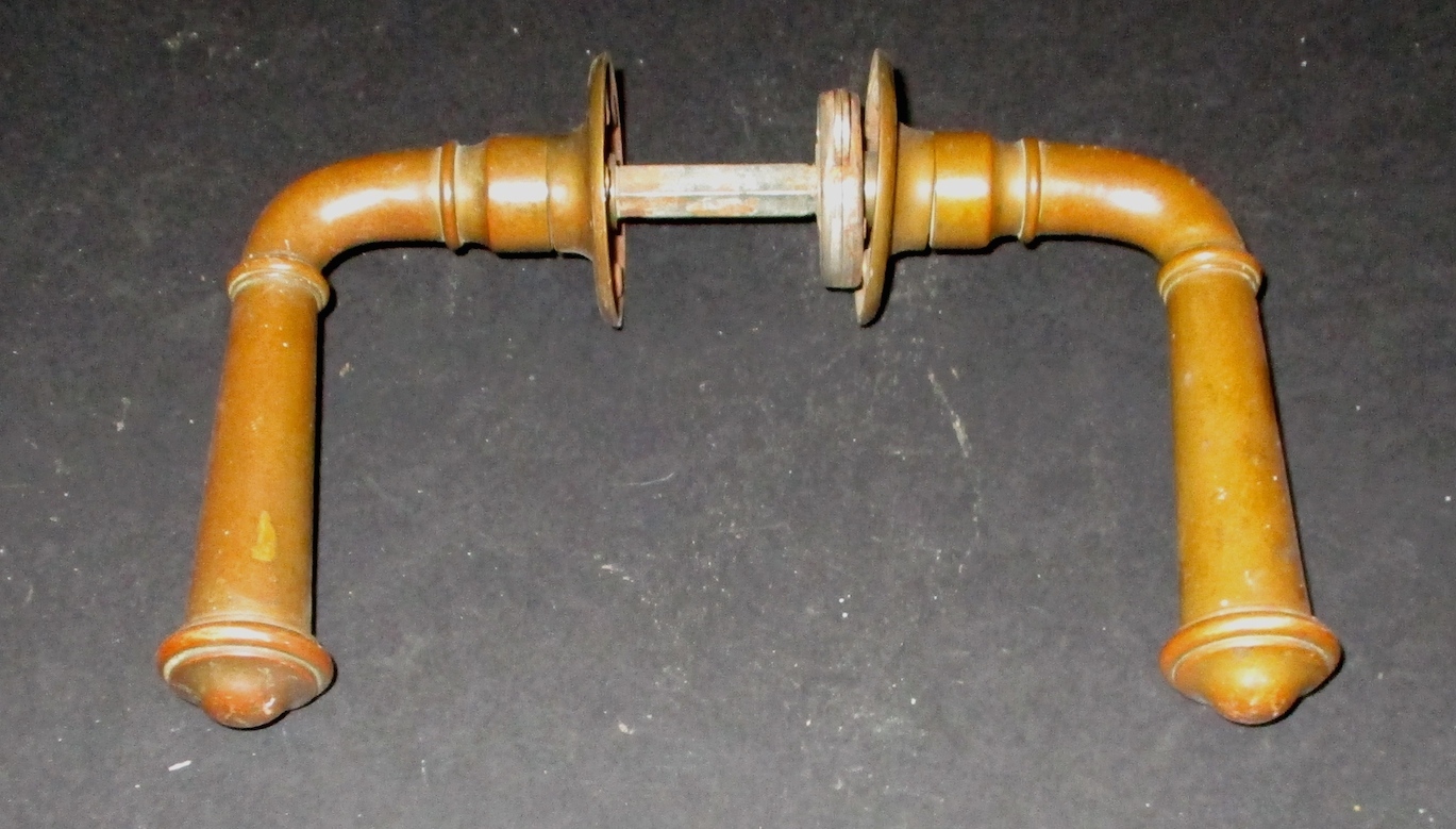 Pair of Bronze Lever Arm Door Handles (We Restore to Your Specifications)