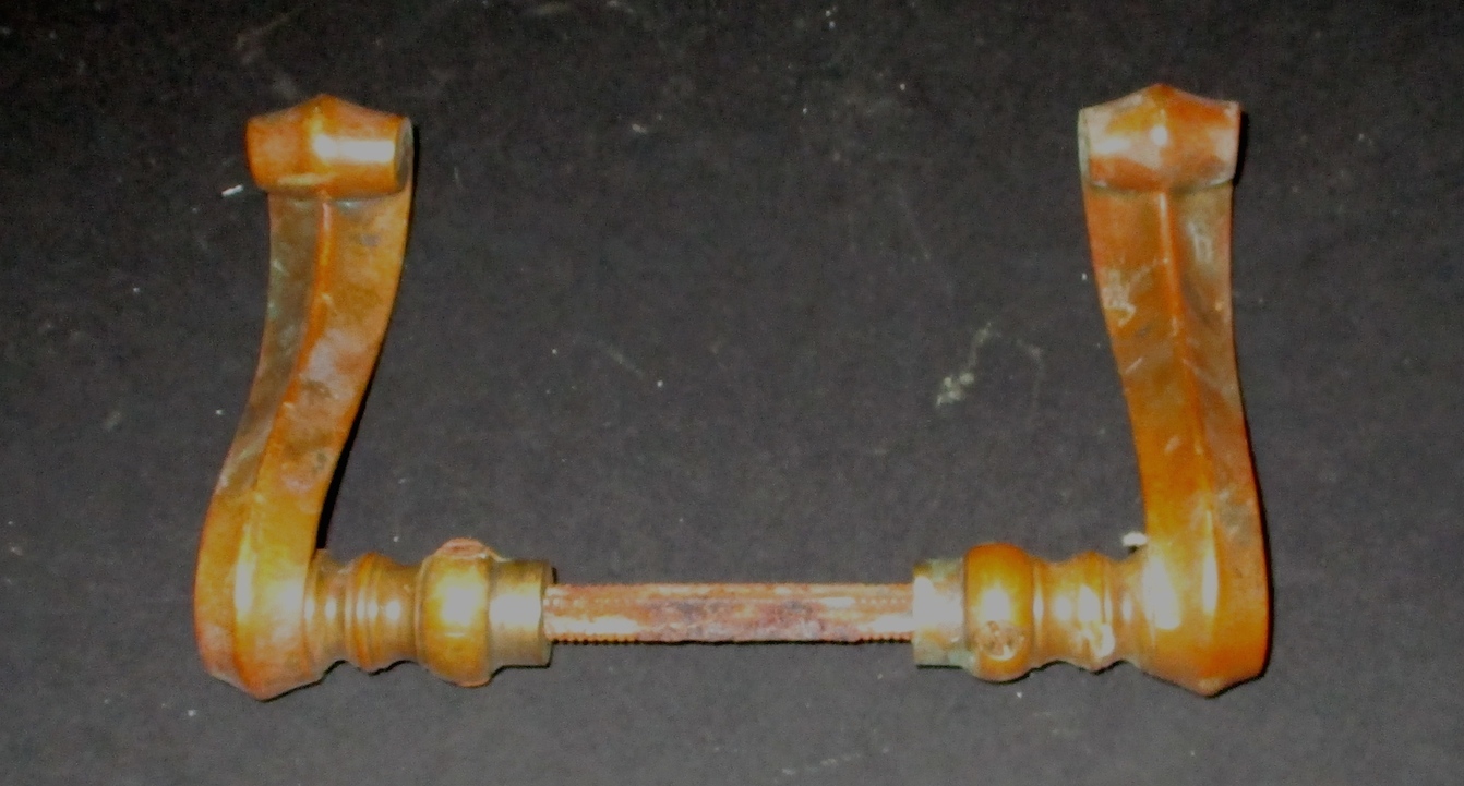 Pair of Bronze Lever Arm Door Handles (We Restore to Your Specifications)