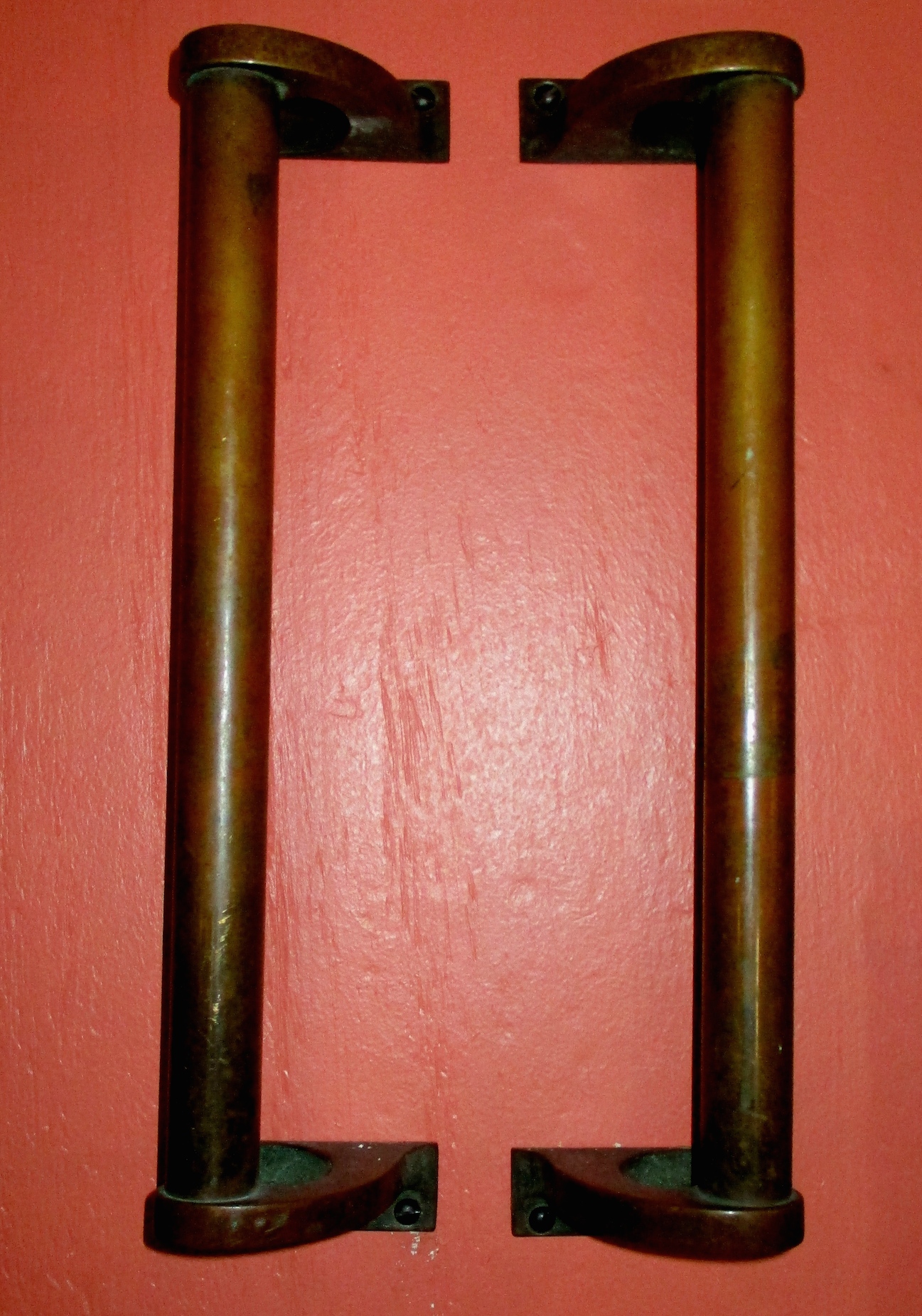 Pair of English Rose Brass Handles - (We Restore to Your Specifications)