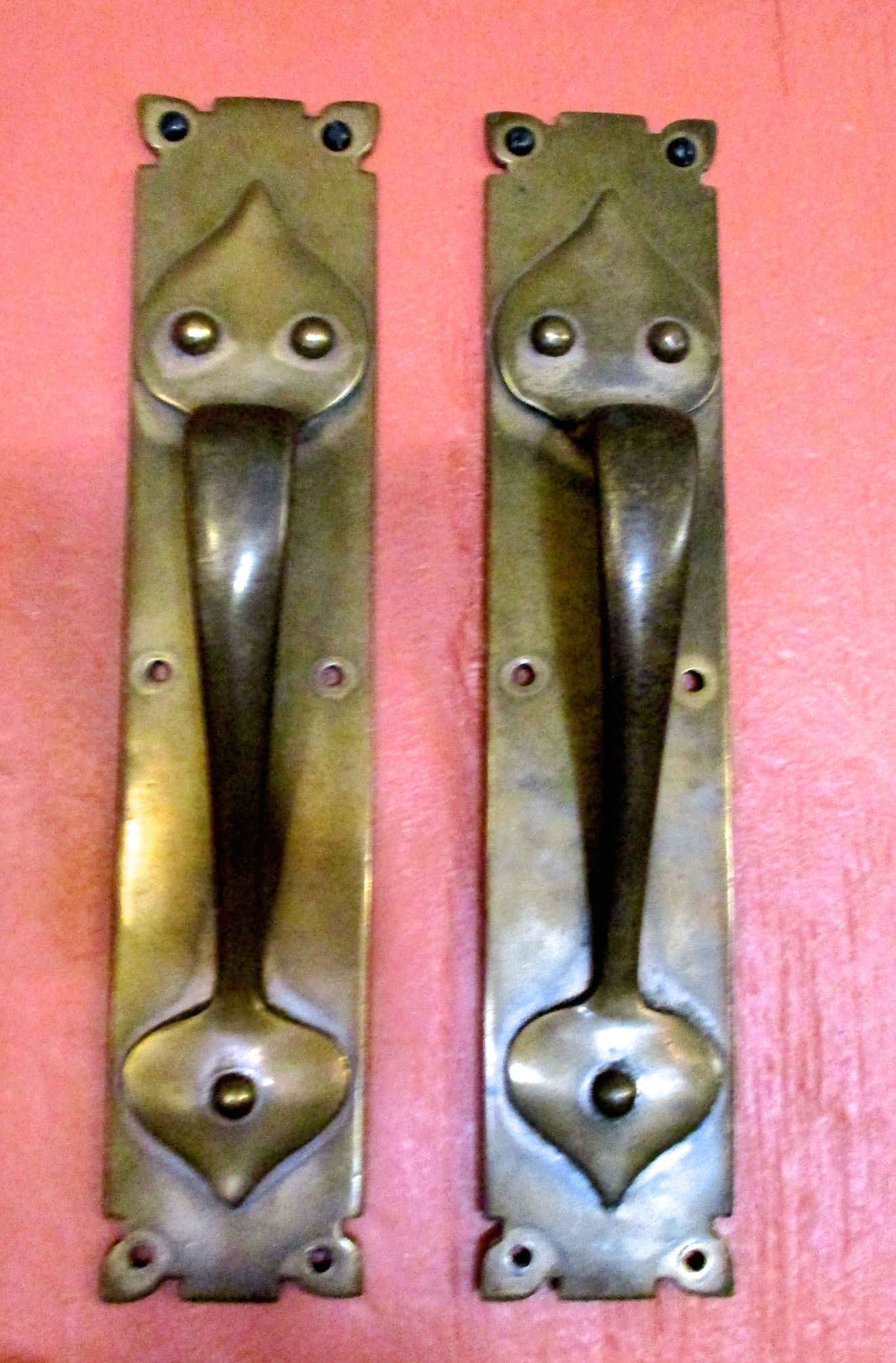 Pair of Brass Door Handles (We Restore to Your Specifications)