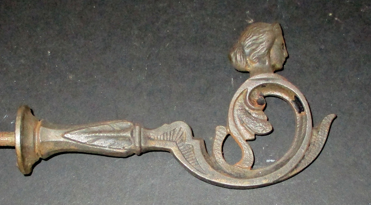 Cast Iron Figural Screw-in Hook (5 1/2" L x 3" H) - We Restore to Your Specifications