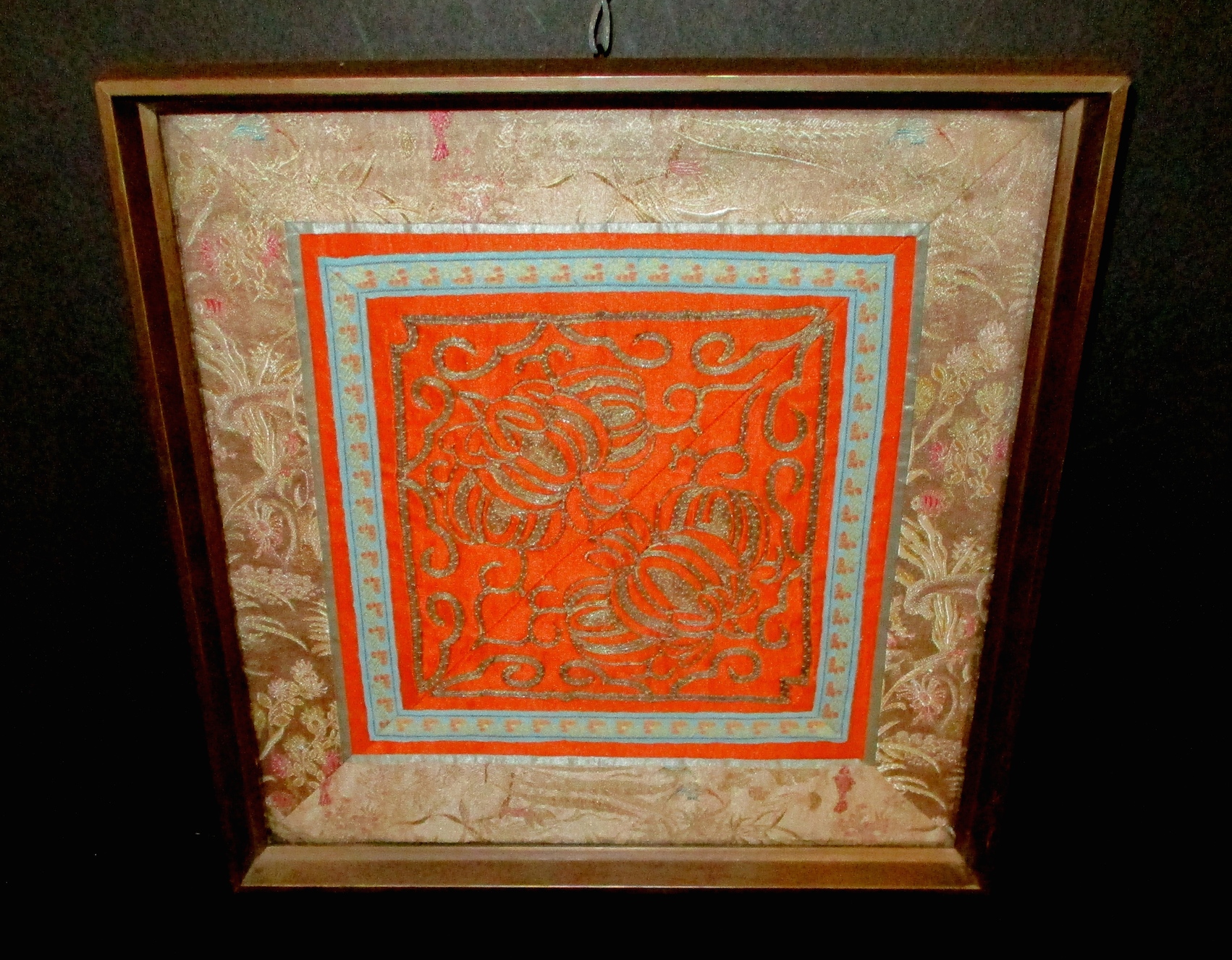 Framed Chinese Silk Patch