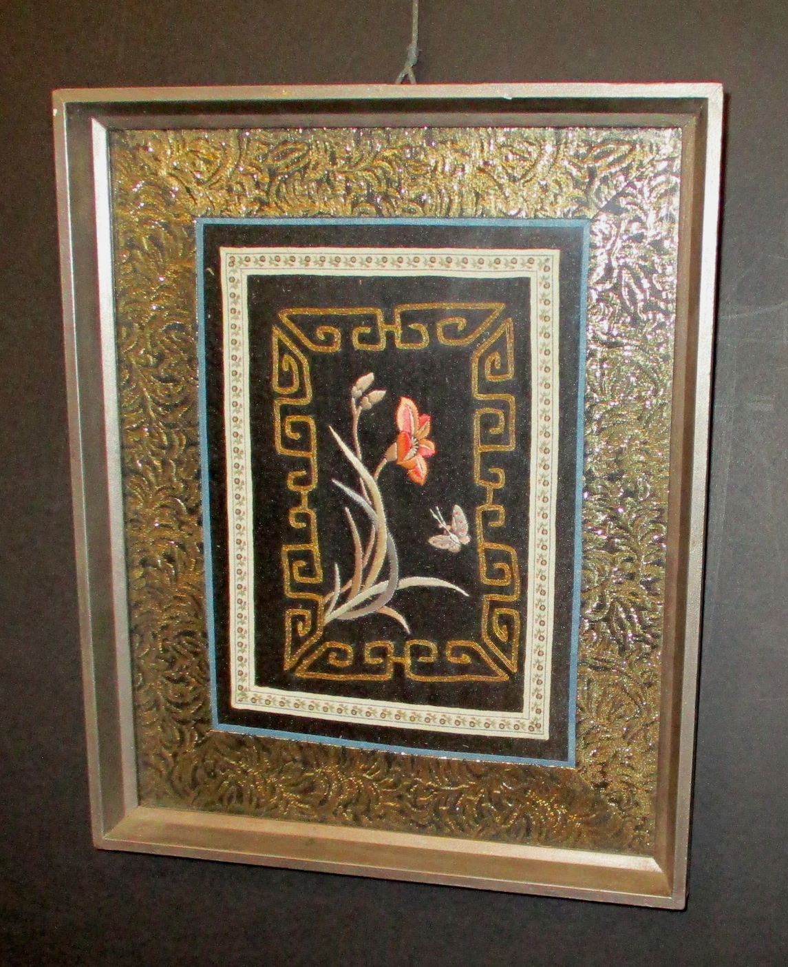 Framed Chinese Silk Patch