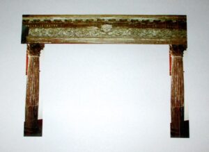 Composite Photograph Illustrating the Assembled Parts of the Scottish Door Surround (113"W x 107" H x 21" D)