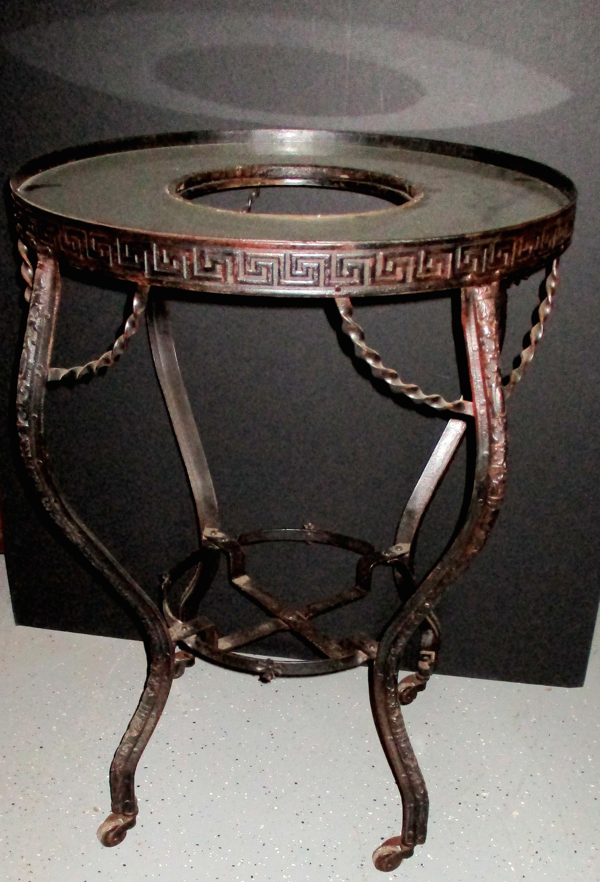 Iron Garden Table w/Central Opening for a Large Planter - SOLD