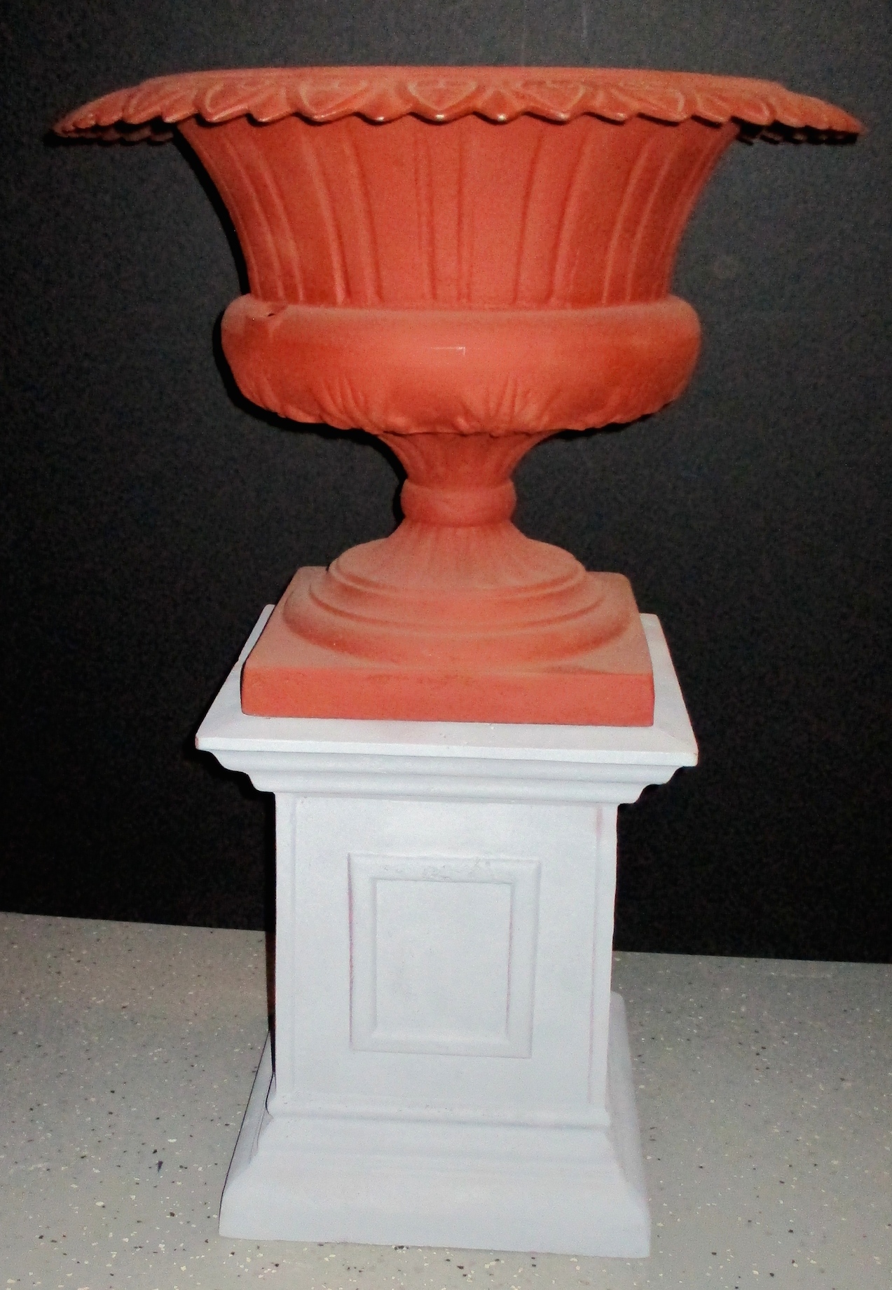19th Century Cast Iron Planter on Pedestal (Max Dimensions 33"H x 22" D) - (We can restore to customer's specifications)