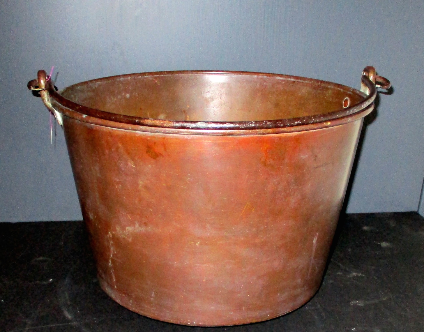 Copper Pail w/ Forged Iron Handle (14" D x 10" H)