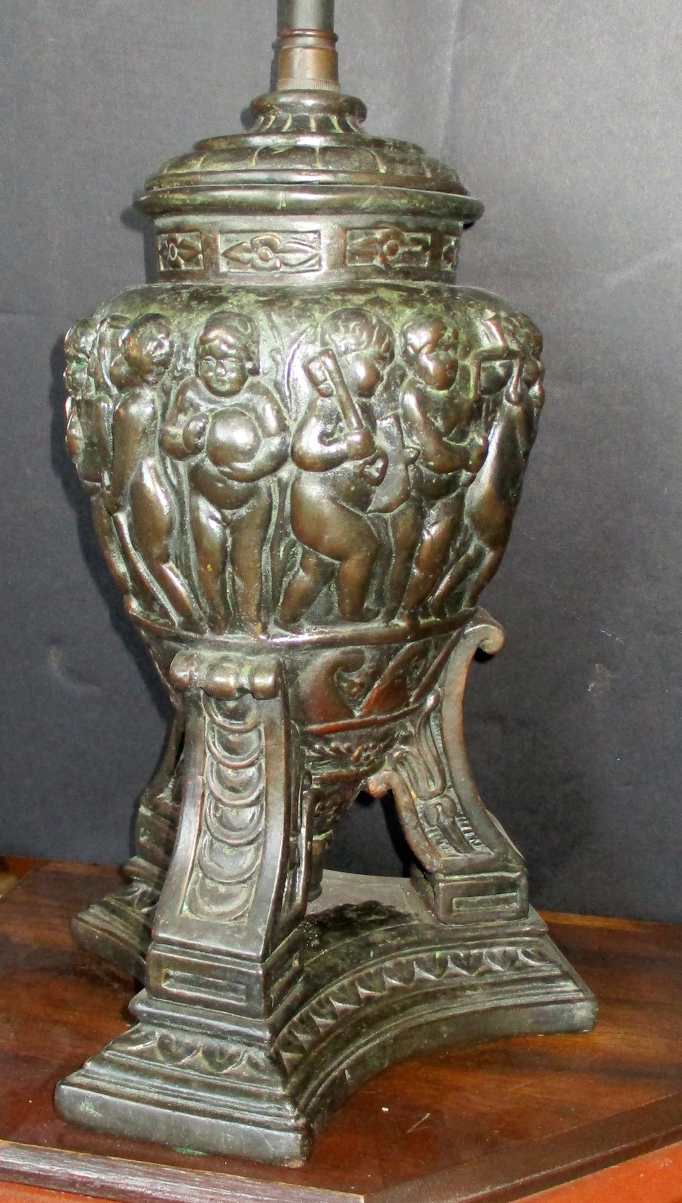 Armor Bronze Urn Shape Table Lamp (13" Base Height) (We Will  Refurbish to Your Specifications)