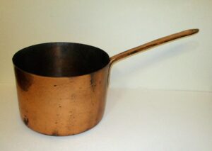 Large Copper Pot - Dovetail Construction - (12" D x 8 1/2" H - 13" Copper Handle)