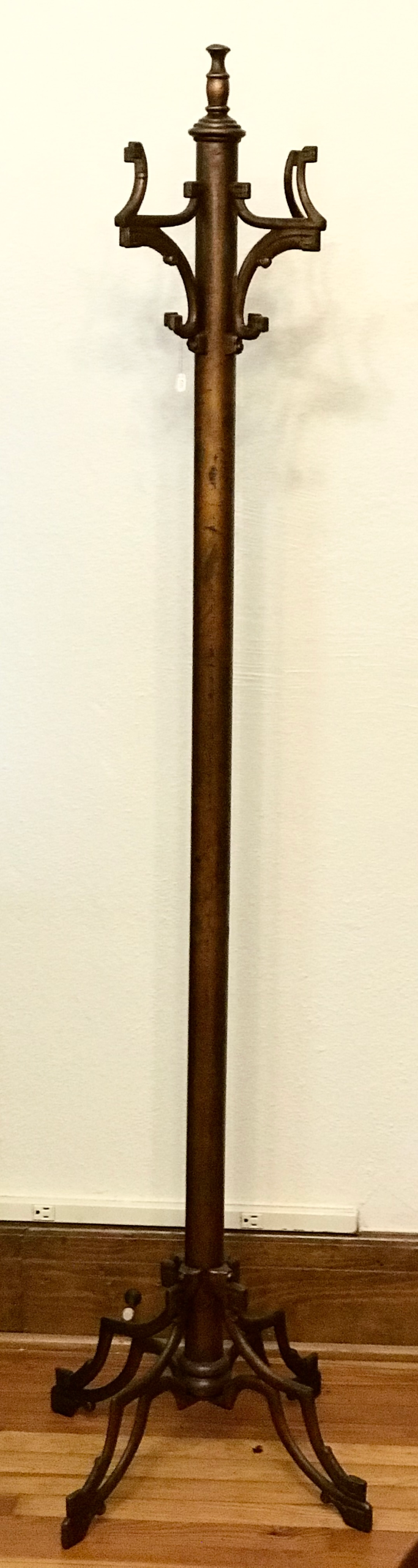 Art Deco Iron Hat and Coat Rack